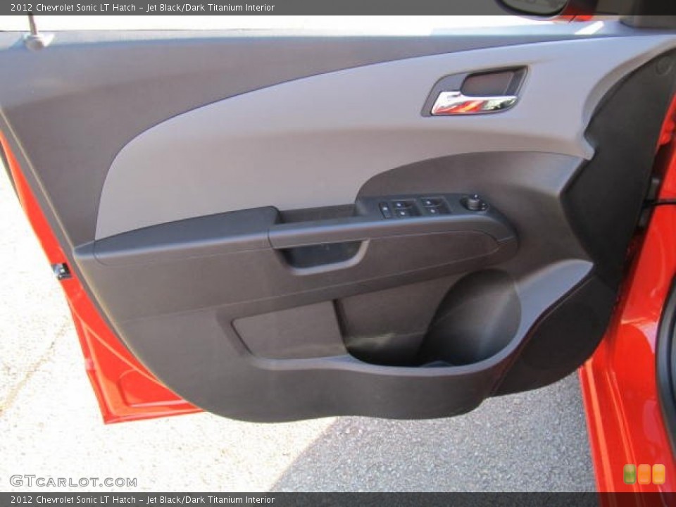 Jet Black/Dark Titanium Interior Door Panel for the 2012 Chevrolet Sonic LT Hatch #57336216
