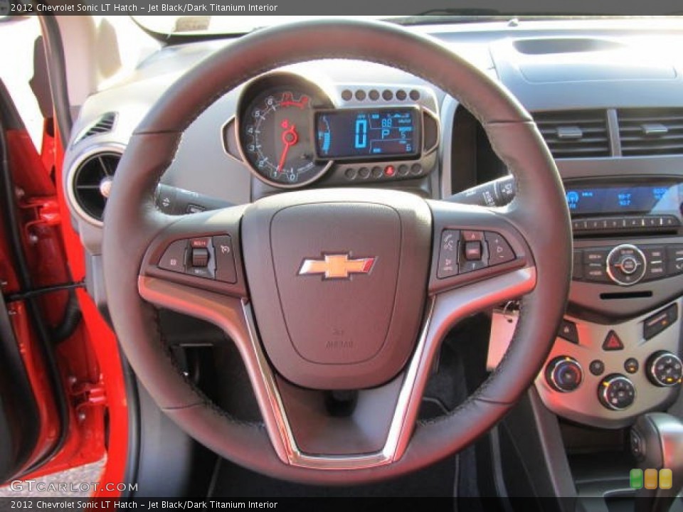 Jet Black/Dark Titanium Interior Steering Wheel for the 2012 Chevrolet Sonic LT Hatch #57336243