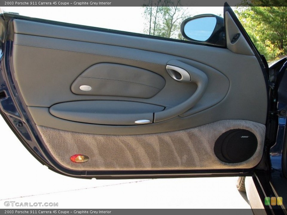 Graphite Grey Interior Door Panel for the 2003 Porsche 911 Carrera 4S Coupe #57338866