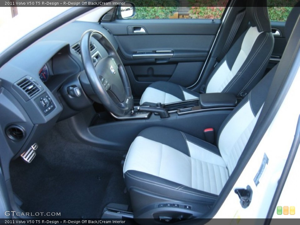 R-Design Off Black/Cream Interior Photo for the 2011 Volvo V50 T5 R-Design #57339352