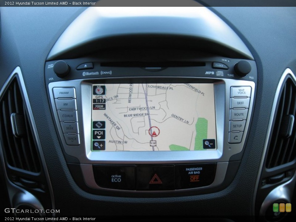 Black Interior Navigation for the 2012 Hyundai Tucson Limited AWD #57340594