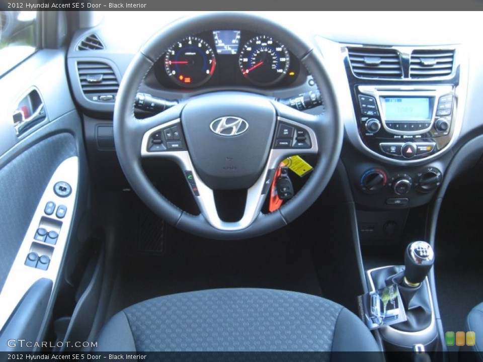 Black Interior Dashboard for the 2012 Hyundai Accent SE 5 Door #57341199