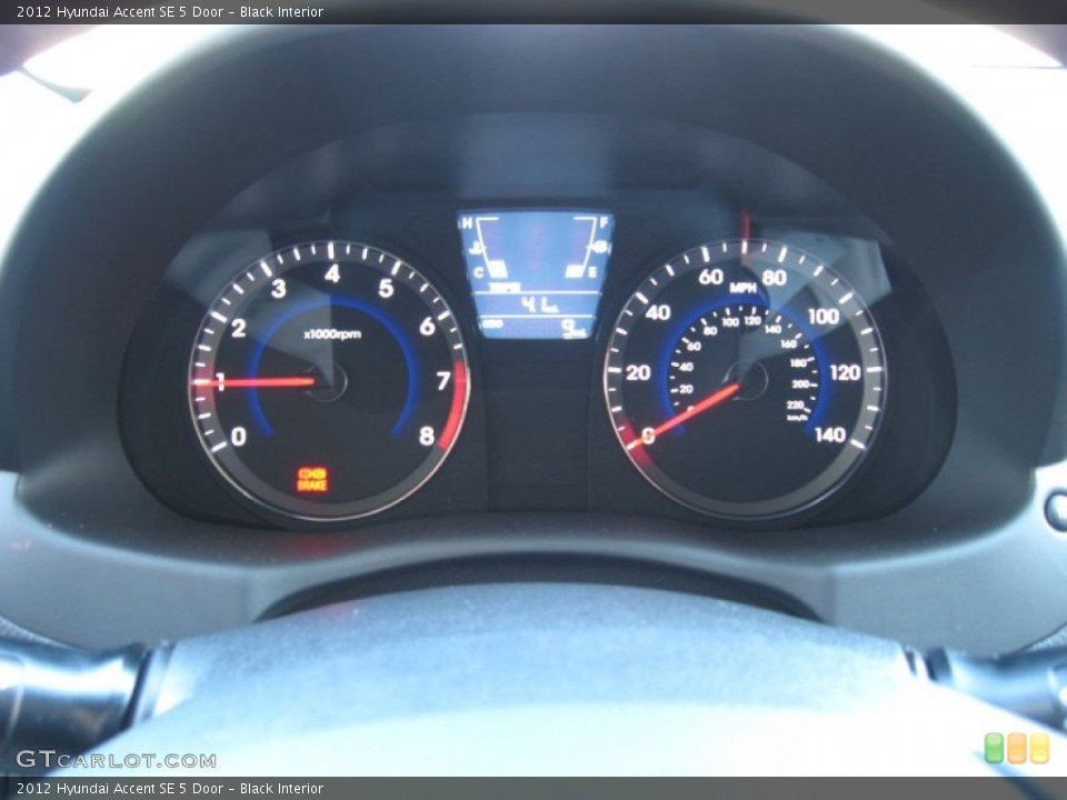 Black Interior Gauges for the 2012 Hyundai Accent SE 5 Door #57341236