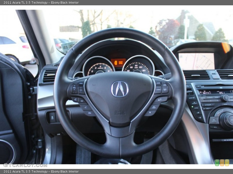 Ebony Black Interior Steering Wheel for the 2011 Acura TL 3.5 Technology #57343398