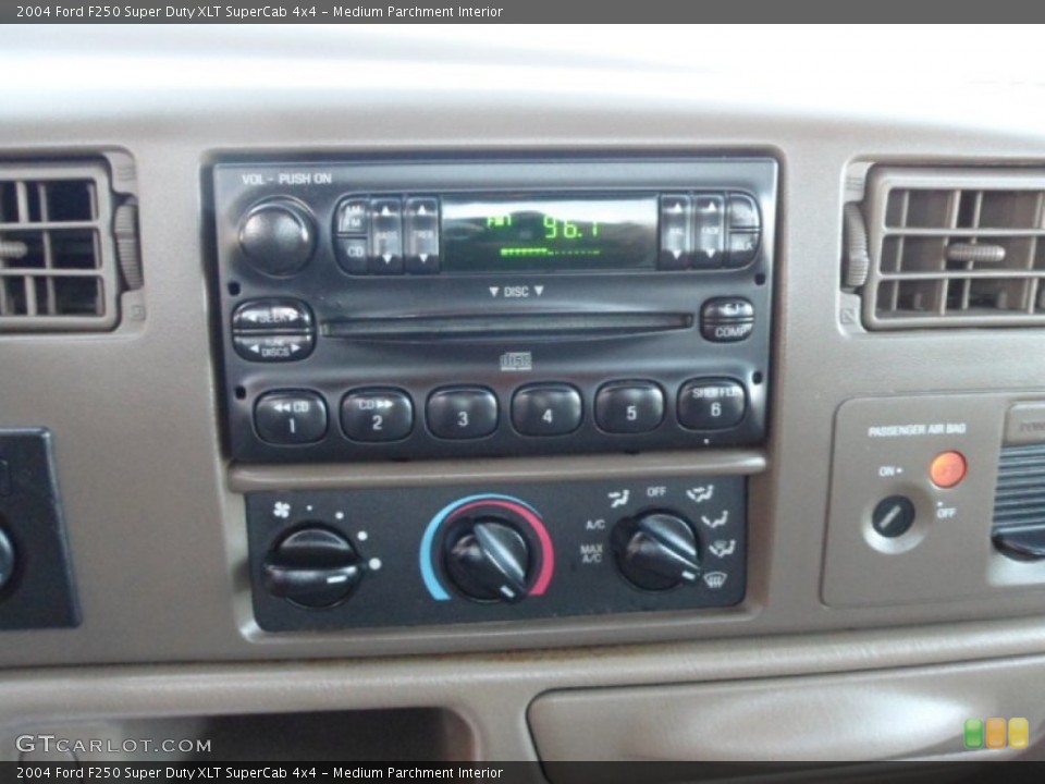 Medium Parchment Interior Controls for the 2004 Ford F250 Super Duty XLT SuperCab 4x4 #57345847