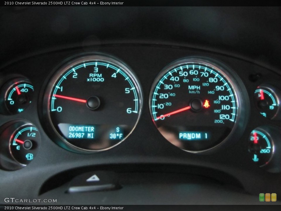 Ebony Interior Gauges for the 2010 Chevrolet Silverado 2500HD LTZ Crew Cab 4x4 #57349086