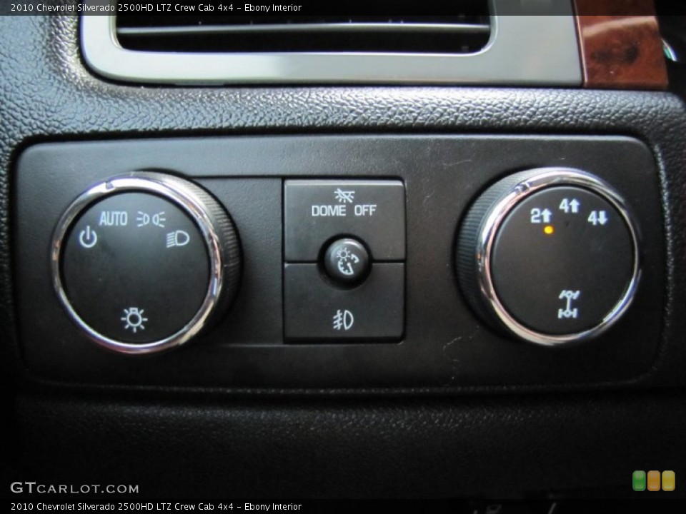 Ebony Interior Controls for the 2010 Chevrolet Silverado 2500HD LTZ Crew Cab 4x4 #57349104