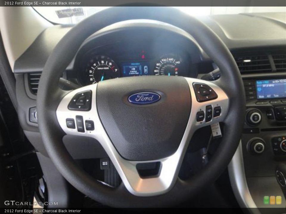 Charcoal Black Interior Steering Wheel for the 2012 Ford Edge SE #57355901