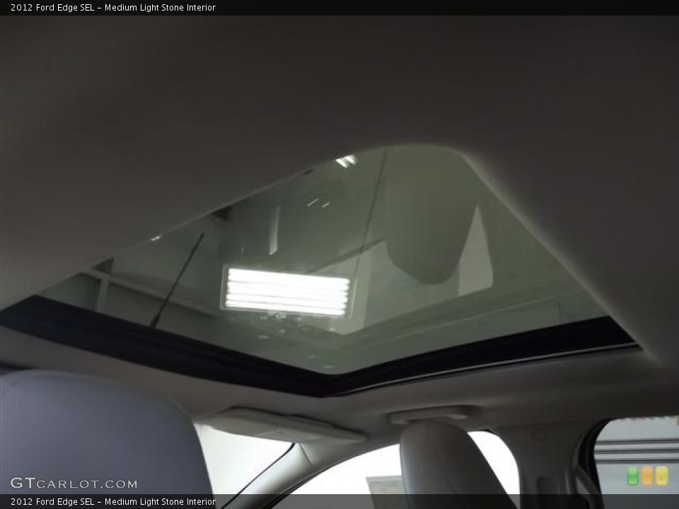 Medium Light Stone Interior Sunroof for the 2012 Ford Edge SEL #57357638
