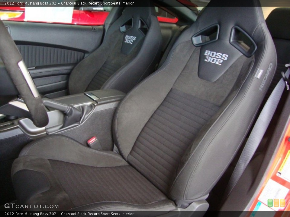 Charcoal Black Recaro Sport Seats Interior Photo for the 2012 Ford Mustang Boss 302 #57362102