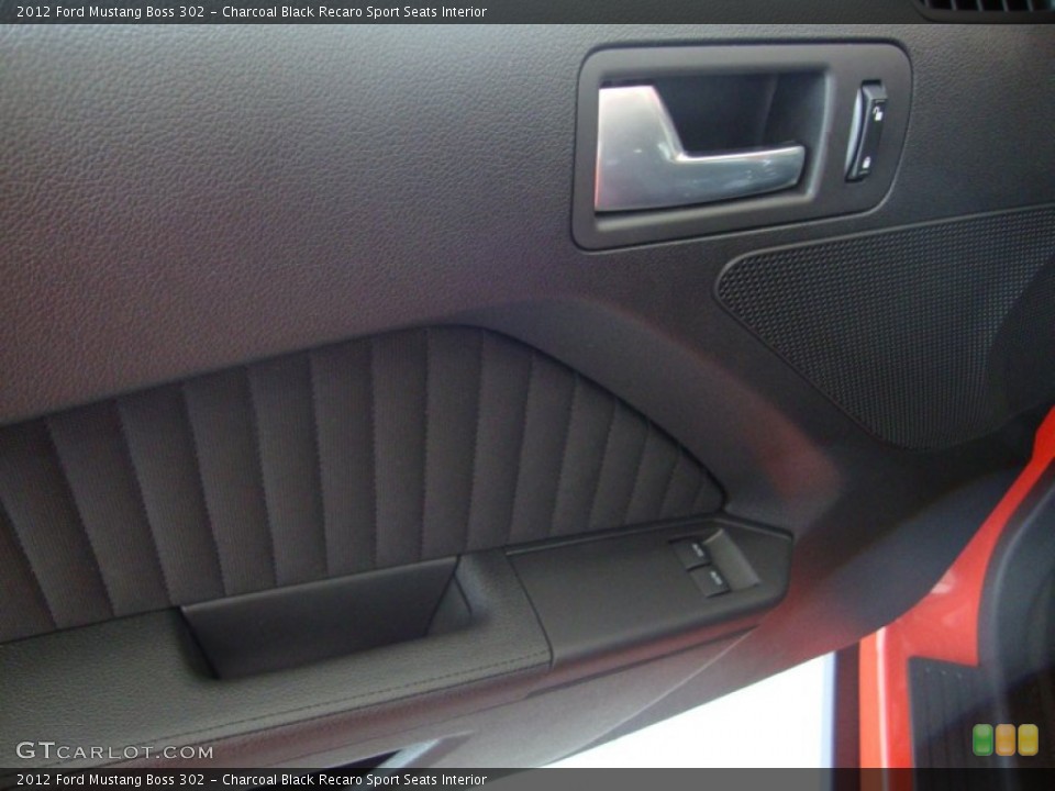 Charcoal Black Recaro Sport Seats Interior Door Panel for the 2012 Ford Mustang Boss 302 #57362223