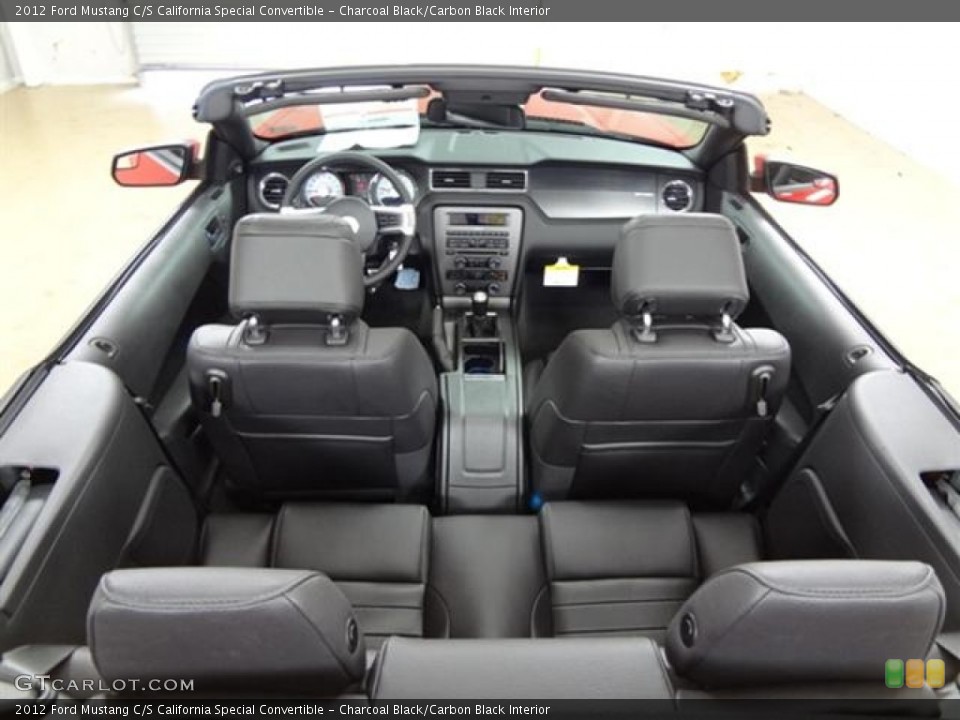 Charcoal Black/Carbon Black Interior Photo for the 2012 Ford Mustang C/S California Special Convertible #57363524