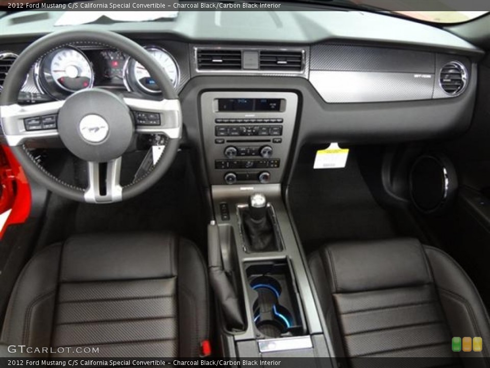 Charcoal Black/Carbon Black Interior Dashboard for the 2012 Ford Mustang C/S California Special Convertible #57363671