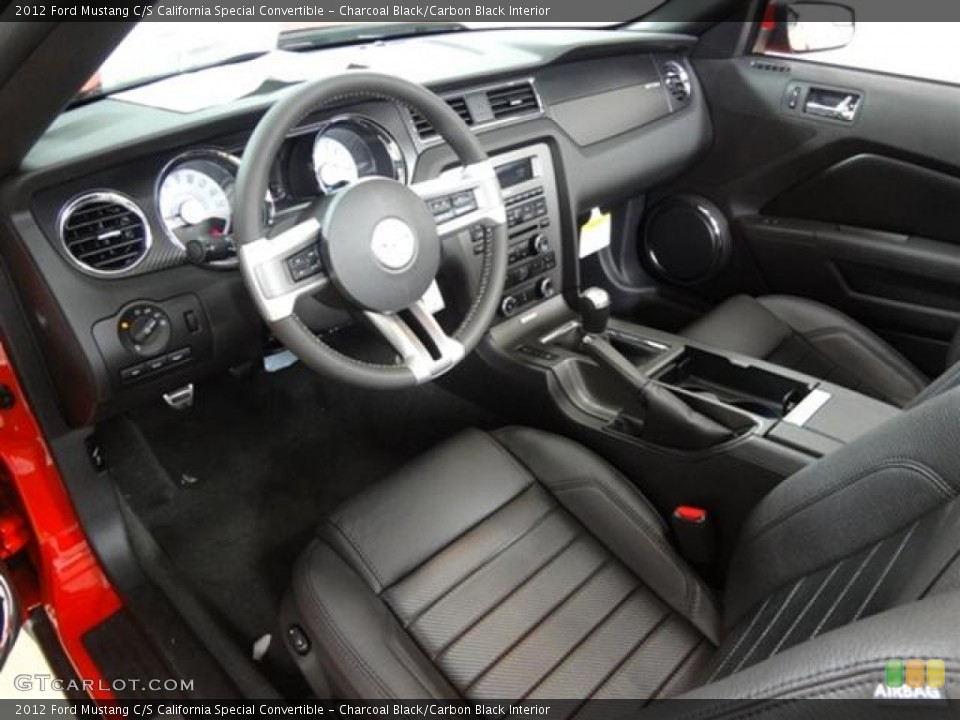 Charcoal Black/Carbon Black Interior Prime Interior for the 2012 Ford Mustang C/S California Special Convertible #57363680