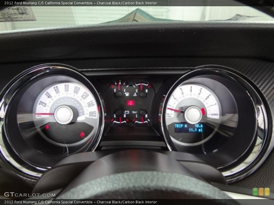 Charcoal Black/Carbon Black Interior Gauges for the 2012 Ford Mustang C/S California Special Convertible #57363761