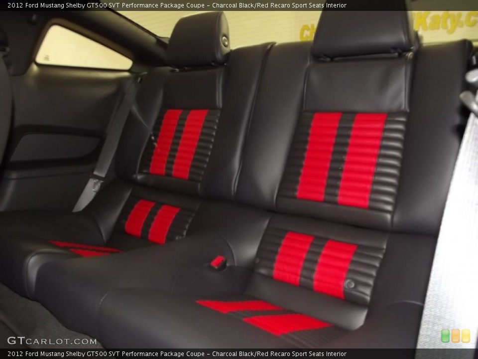 Charcoal Black/Red Recaro Sport Seats Interior Photo for the 2012 Ford Mustang Shelby GT500 SVT Performance Package Coupe #57364254