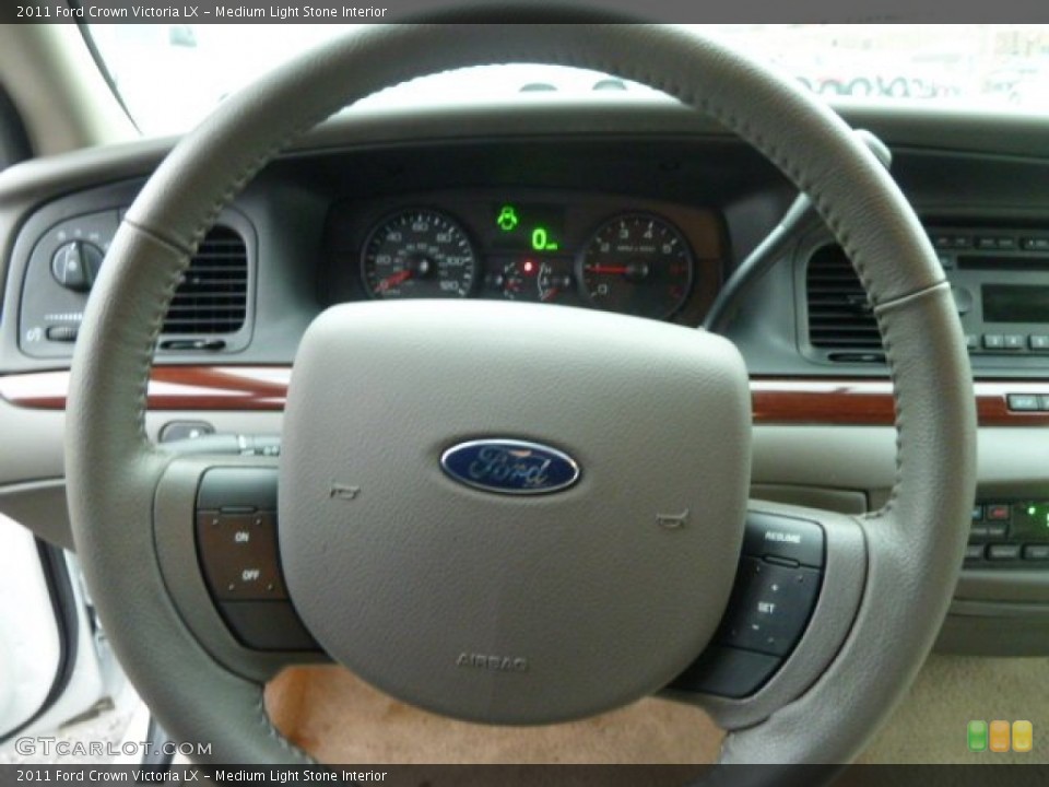 Medium Light Stone Interior Steering Wheel for the 2011 Ford Crown Victoria LX #57364862