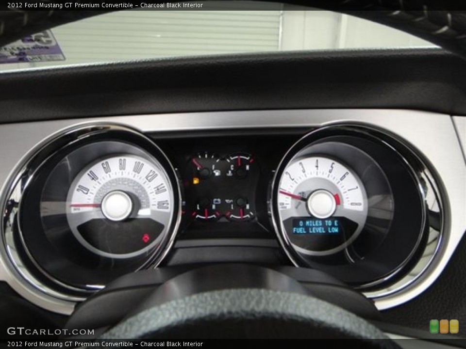 Charcoal Black Interior Gauges for the 2012 Ford Mustang GT Premium Convertible #57365169