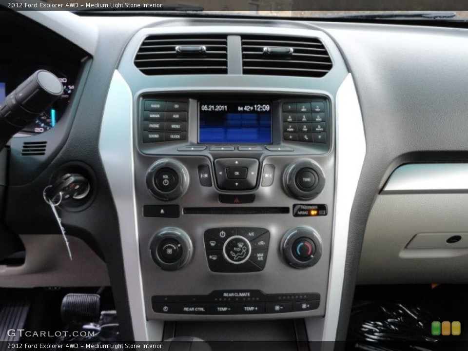 Medium Light Stone Interior Controls for the 2012 Ford Explorer 4WD #57365538