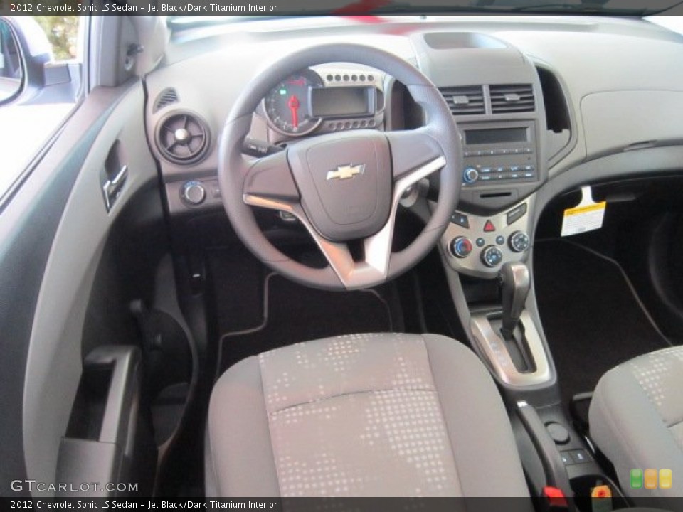 Jet Black/Dark Titanium Interior Dashboard for the 2012 Chevrolet Sonic LS Sedan #57366087