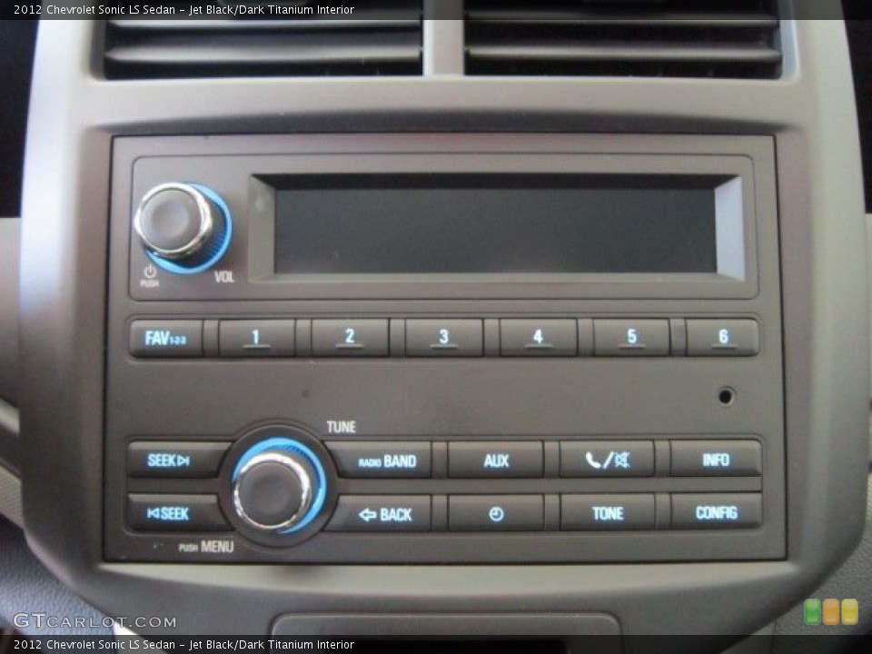 Jet Black/Dark Titanium Interior Controls for the 2012 Chevrolet Sonic LS Sedan #57366151