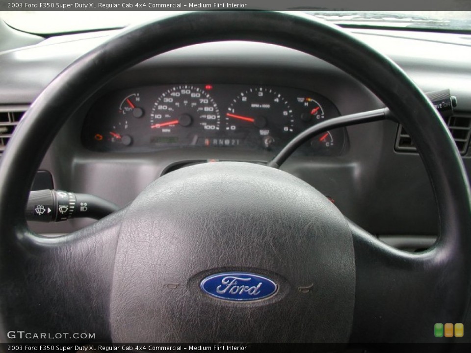 Medium Flint Interior Steering Wheel for the 2003 Ford F350 Super Duty XL Regular Cab 4x4 Commercial #57373697