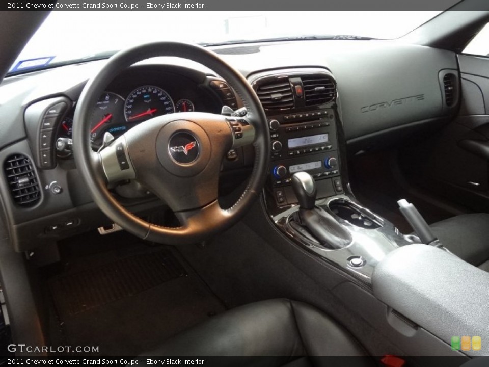 Ebony Black Interior Dashboard for the 2011 Chevrolet Corvette Grand Sport Coupe #57375117