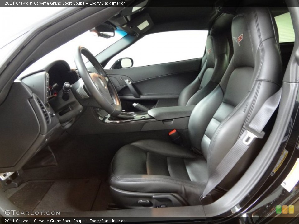 Ebony Black Interior Photo for the 2011 Chevrolet Corvette Grand Sport Coupe #57375128