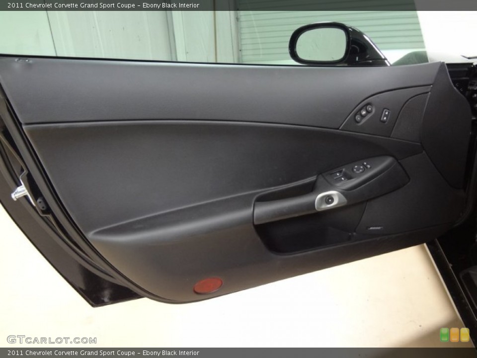 Ebony Black Interior Door Panel for the 2011 Chevrolet Corvette Grand Sport Coupe #57375171
