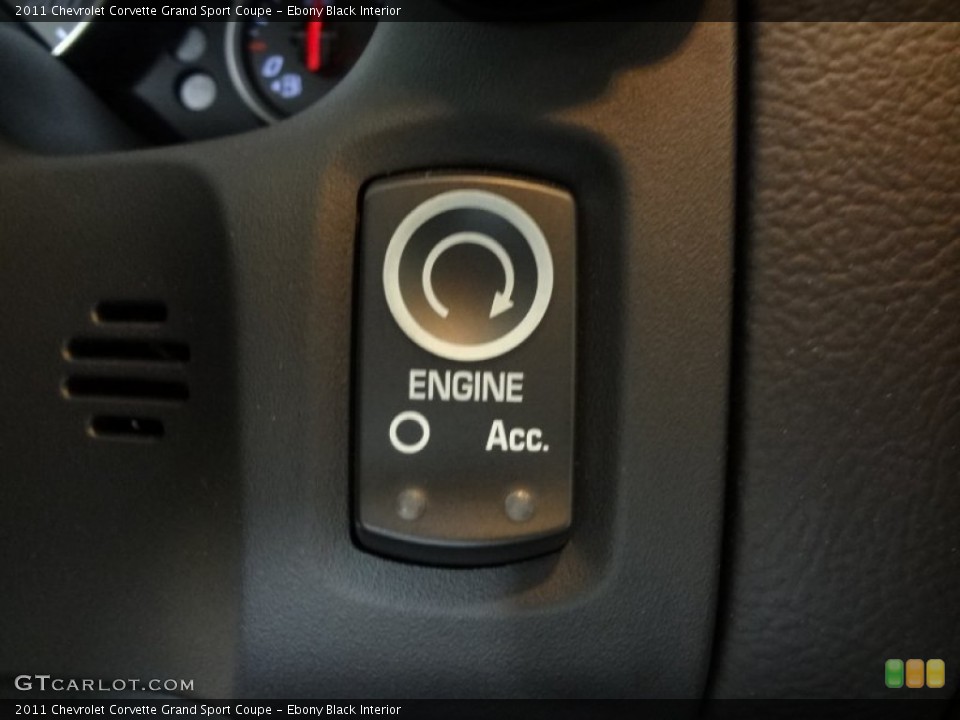 Ebony Black Interior Controls for the 2011 Chevrolet Corvette Grand Sport Coupe #57375218