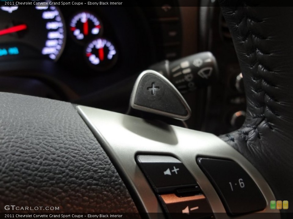 Ebony Black Interior Controls for the 2011 Chevrolet Corvette Grand Sport Coupe #57375235