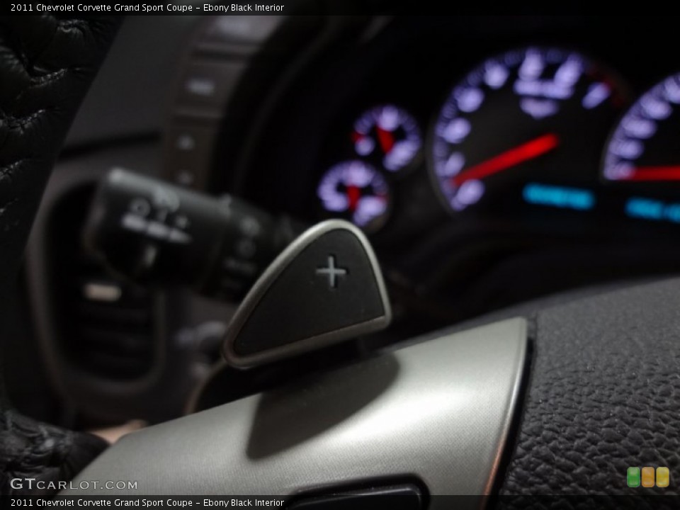 Ebony Black Interior Controls for the 2011 Chevrolet Corvette Grand Sport Coupe #57375242