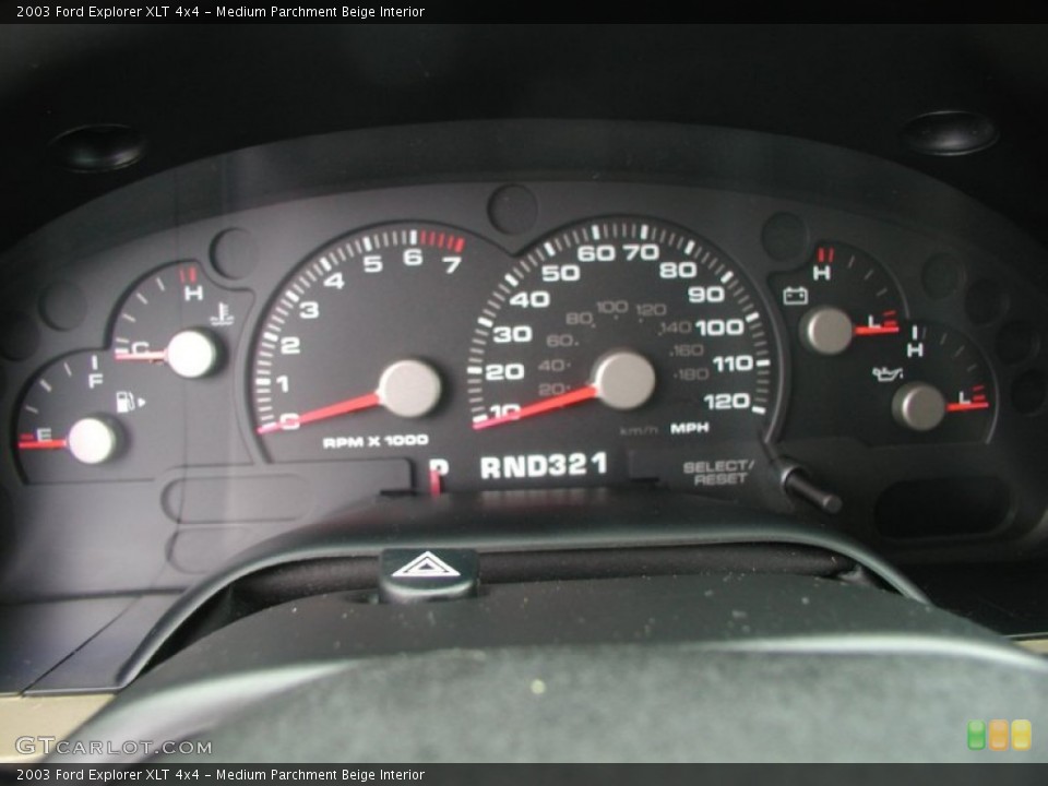 Medium Parchment Beige Interior Gauges for the 2003 Ford Explorer XLT 4x4 #57379145