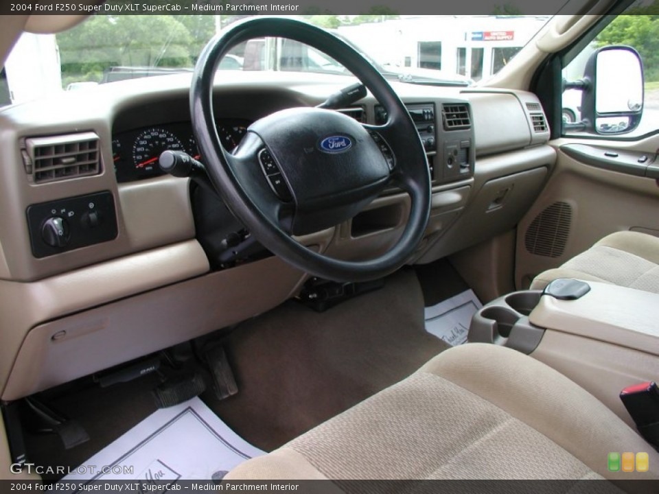 Medium Parchment Interior Prime Interior for the 2004 Ford F250 Super Duty XLT SuperCab #57380714