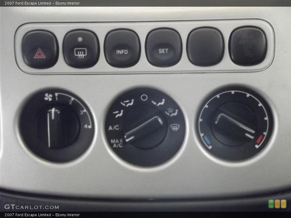 Ebony Interior Controls for the 2007 Ford Escape Limited #57389534