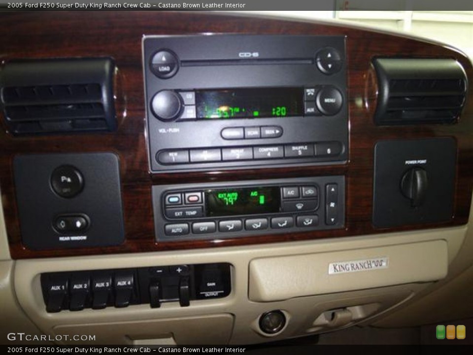 Castano Brown Leather Interior Audio System for the 2005 Ford F250 Super Duty King Ranch Crew Cab #57392984
