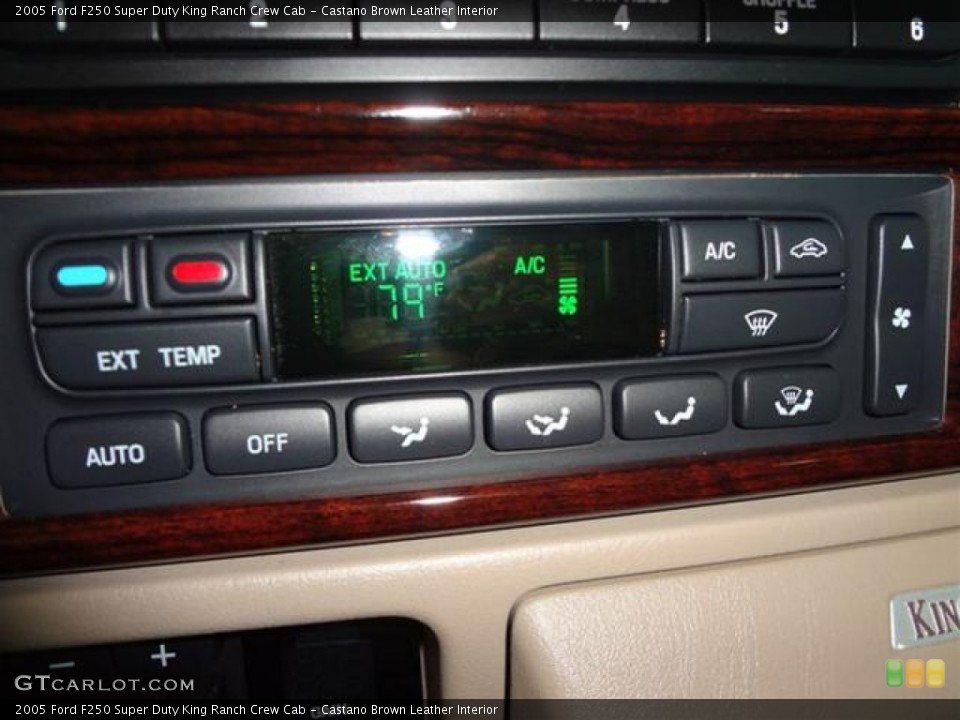 Castano Brown Leather Interior Controls for the 2005 Ford F250 Super Duty King Ranch Crew Cab #57392993