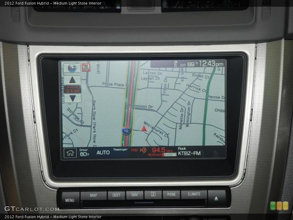 Medium Light Stone Interior Navigation for the 2012 Ford Fusion Hybrid #57397100