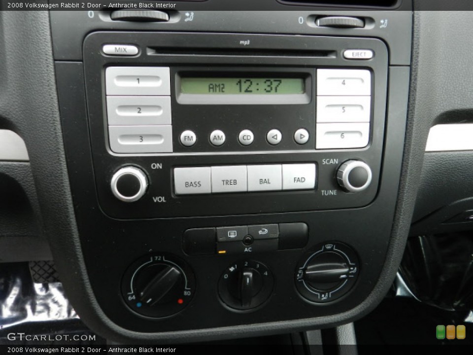 Anthracite Black Interior Controls for the 2008 Volkswagen Rabbit 2 Door #57401405
