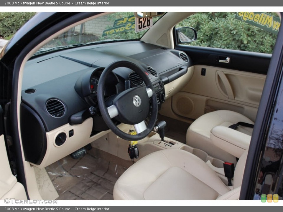 Cream Beige Interior Photo for the 2008 Volkswagen New Beetle S Coupe #57402509