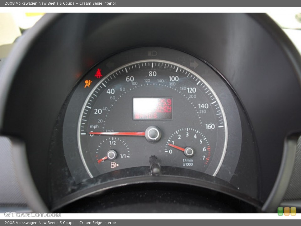 Cream Beige Interior Gauges for the 2008 Volkswagen New Beetle S Coupe #57402526