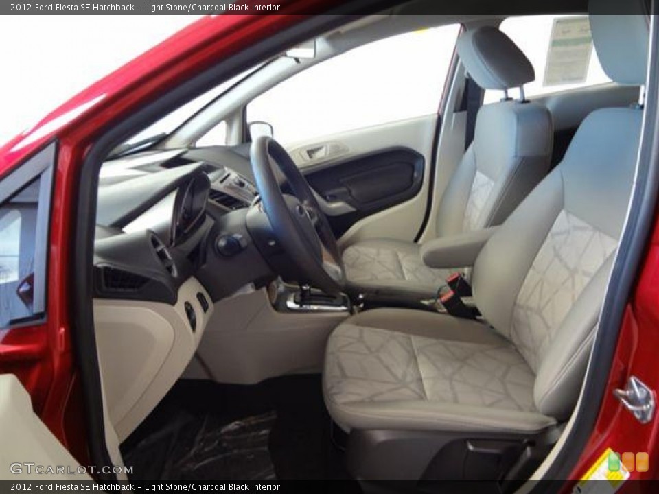 Light Stone/Charcoal Black Interior Photo for the 2012 Ford Fiesta SE Hatchback #57403046