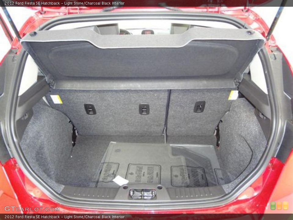 Light Stone/Charcoal Black Interior Trunk for the 2012 Ford Fiesta SE Hatchback #57403067