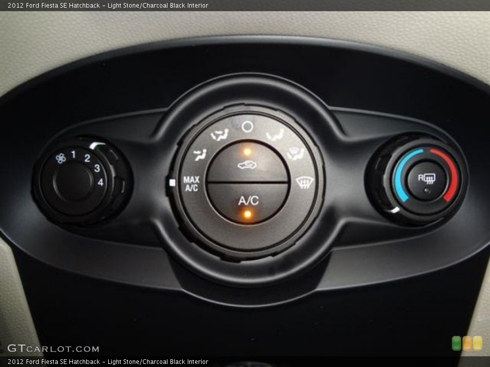 Light Stone/Charcoal Black Interior Controls for the 2012 Ford Fiesta SE Hatchback #57403091
