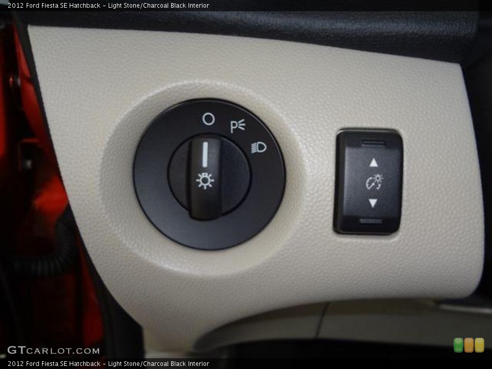 Light Stone/Charcoal Black Interior Controls for the 2012 Ford Fiesta SE Hatchback #57403151
