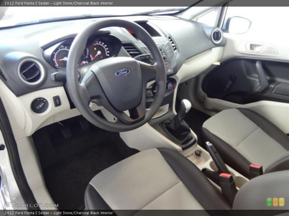 Light Stone/Charcoal Black Interior Photo for the 2012 Ford Fiesta S Sedan #57403262