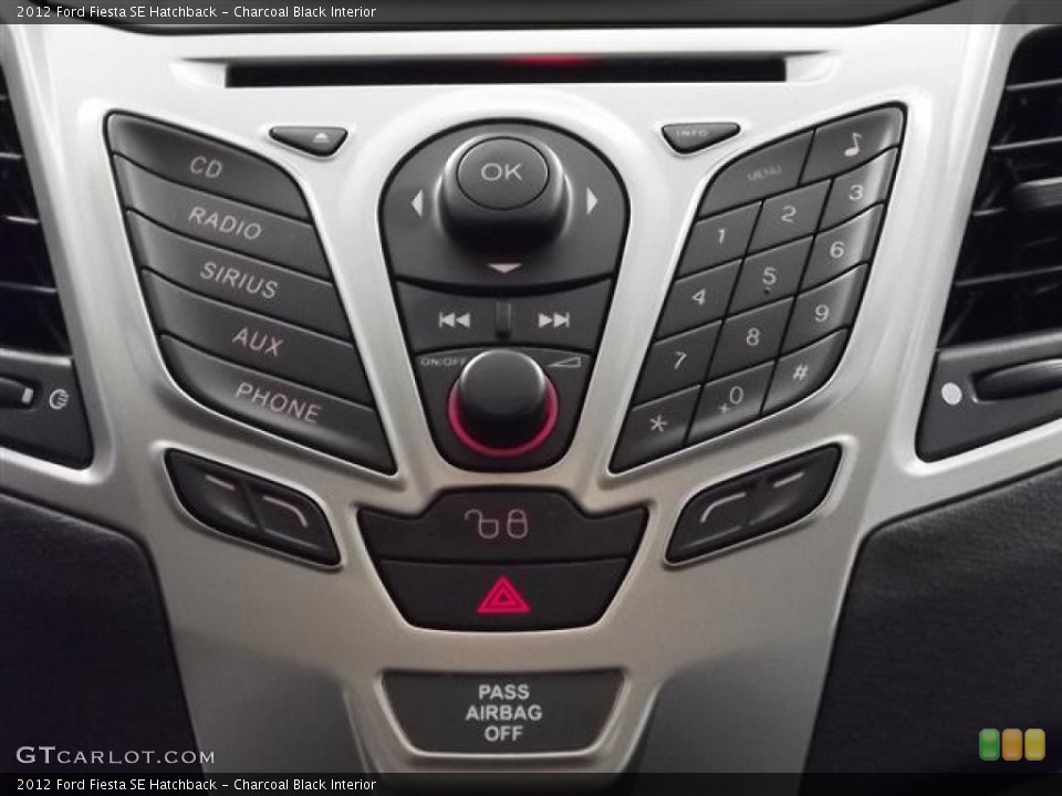 Charcoal Black Interior Controls for the 2012 Ford Fiesta SE Hatchback #57403700