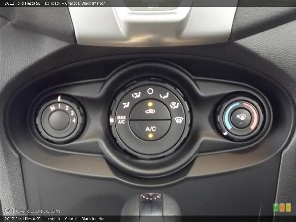 Charcoal Black Interior Controls for the 2012 Ford Fiesta SE Hatchback #57403709