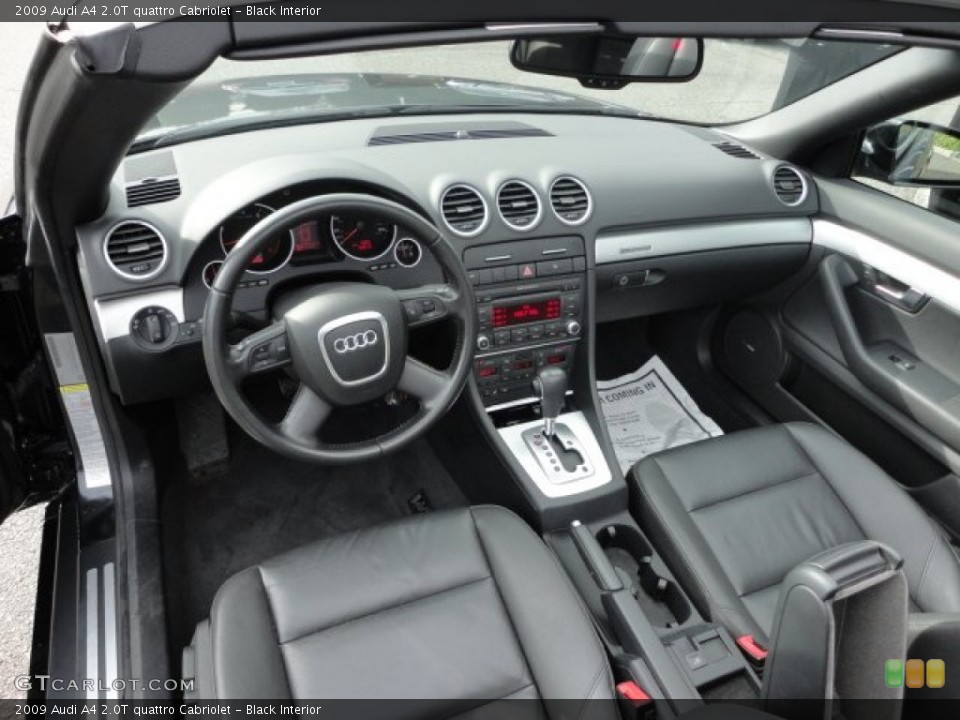 Black Interior Prime Interior for the 2009 Audi A4 2.0T quattro Cabriolet #57407138