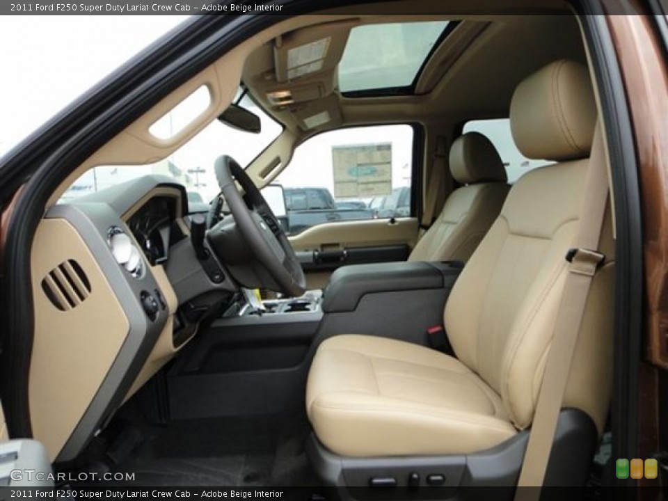 Adobe Beige Interior Photo for the 2011 Ford F250 Super Duty Lariat Crew Cab #57408860
